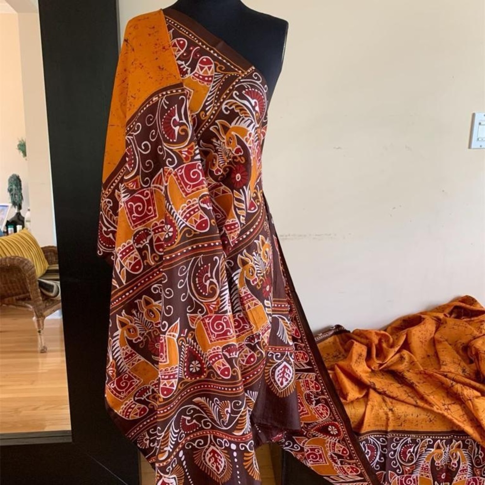 Beautiful hand made batik saree